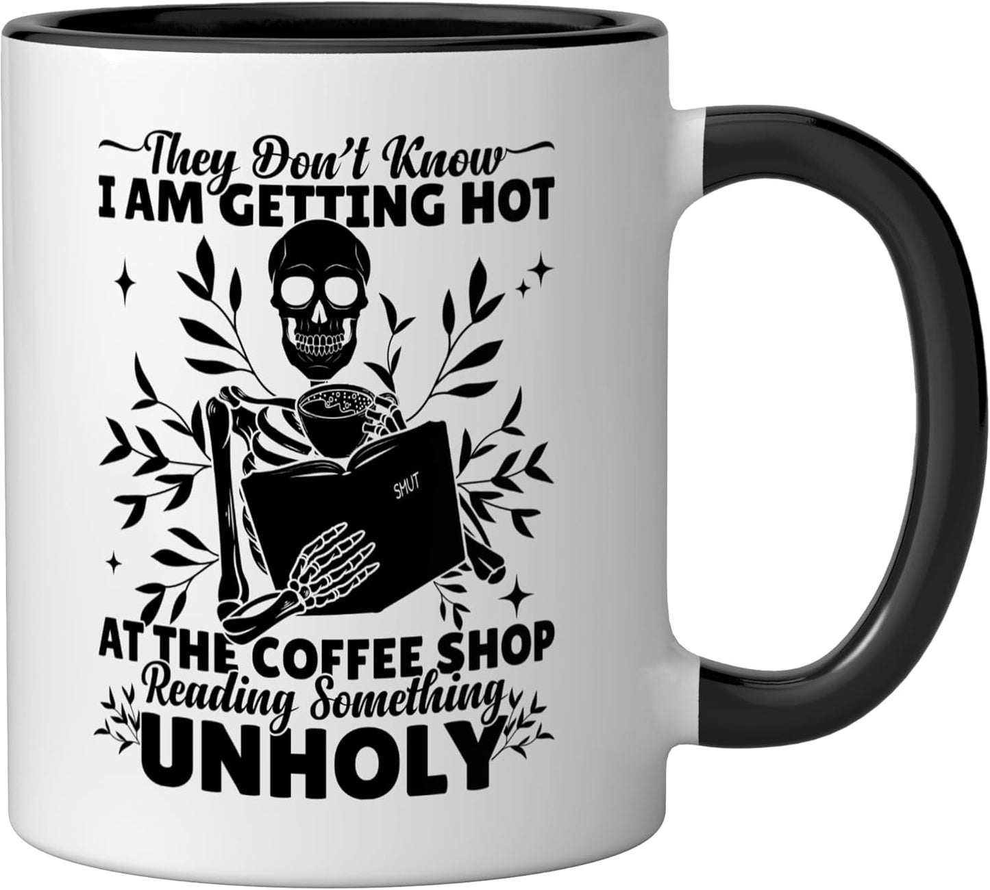 Taza Cerámica Dark Romance Smut Reader Negro/Blanco