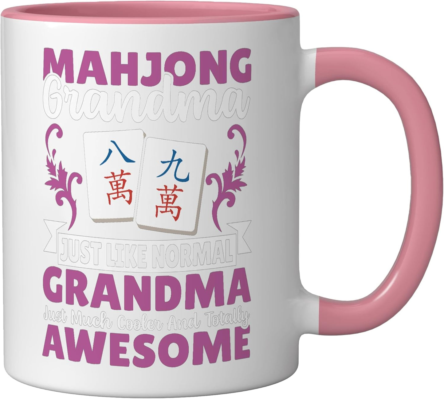 Taza Cerámica Mahjong Abuela Rosa/Blanca