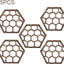 10 posavasos de madera huecos hexagonales con diseño de panal de abeja para decorar
