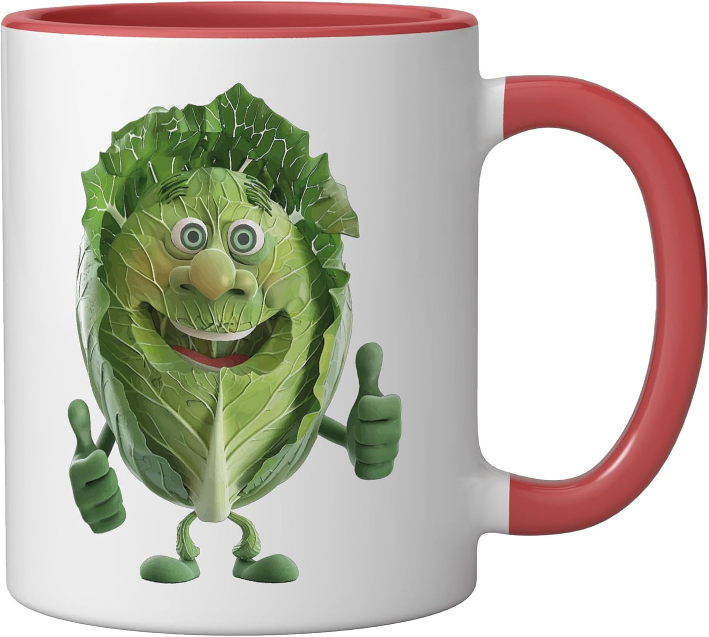 Taza Cerámica Roja/Blanca
