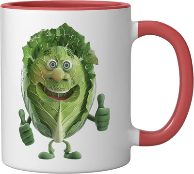 Taza Cerámica Roja/Blanca
