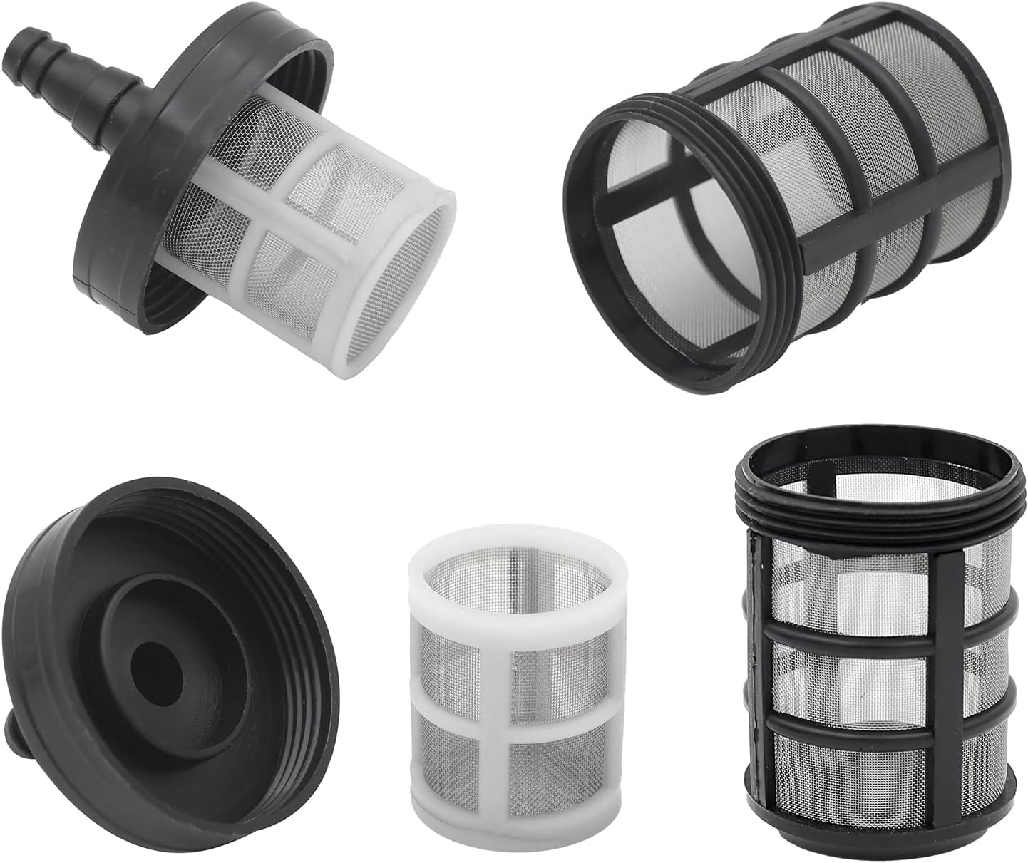 4 Filtros manguera acero inox doble capa 3/8-1/2pulg