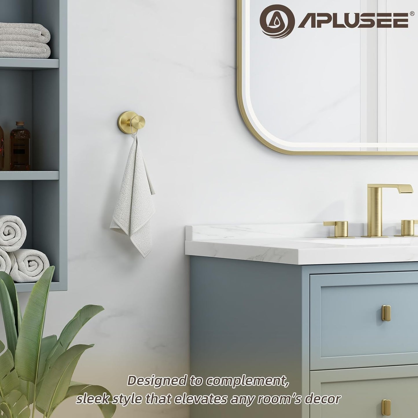 Gancho pared acero inox 304 para bata toalla baño cocina