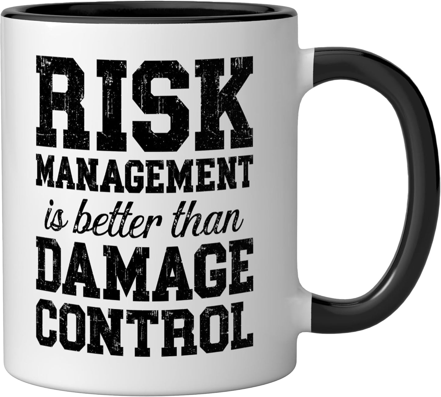 Taza Cerámica Manager Negro/Blanco