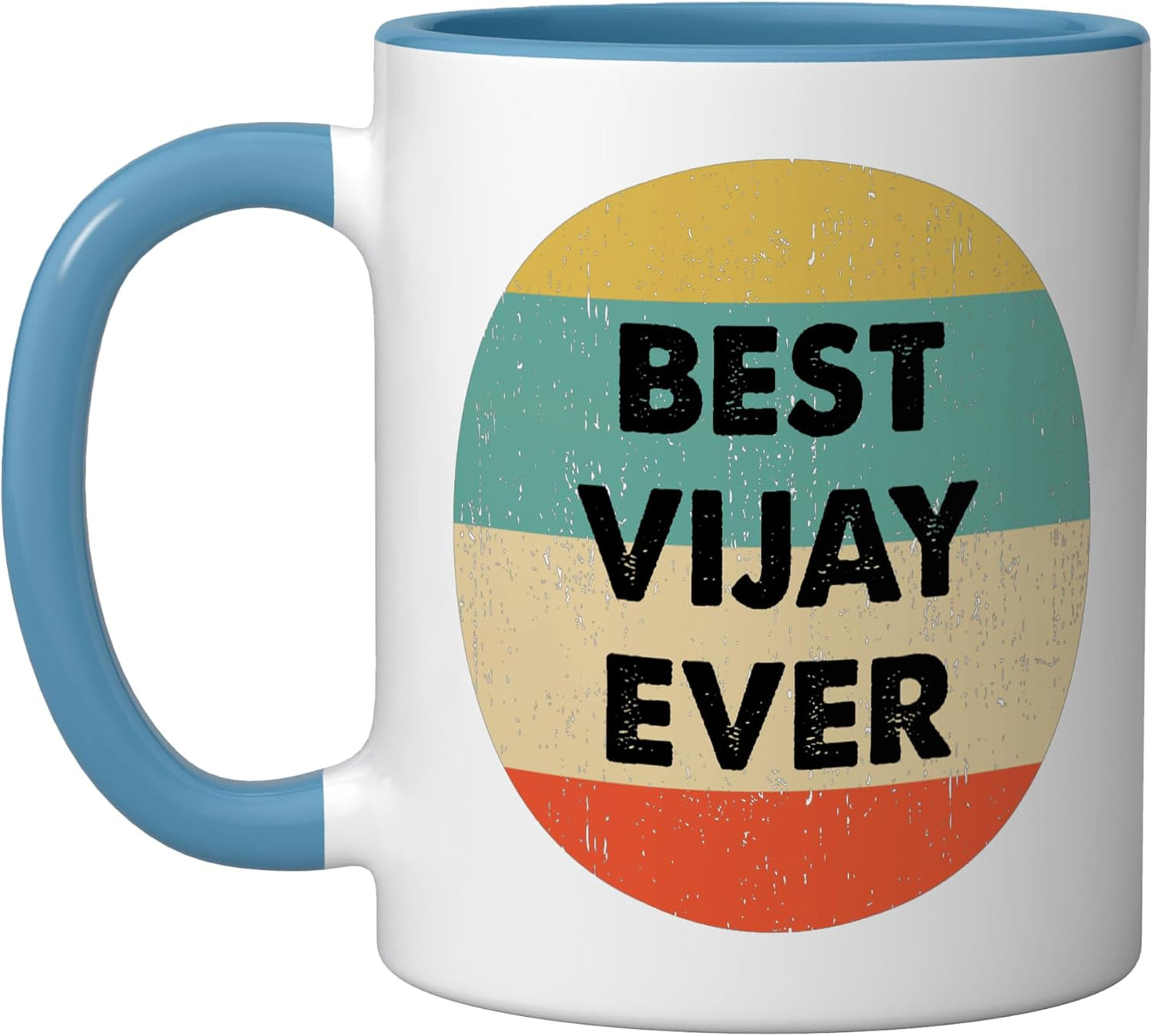 Taza Cerámica Azul/Blanco