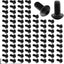 Set 100 Tornillos Hexagonales M5x10mm Acero Carbono Negro