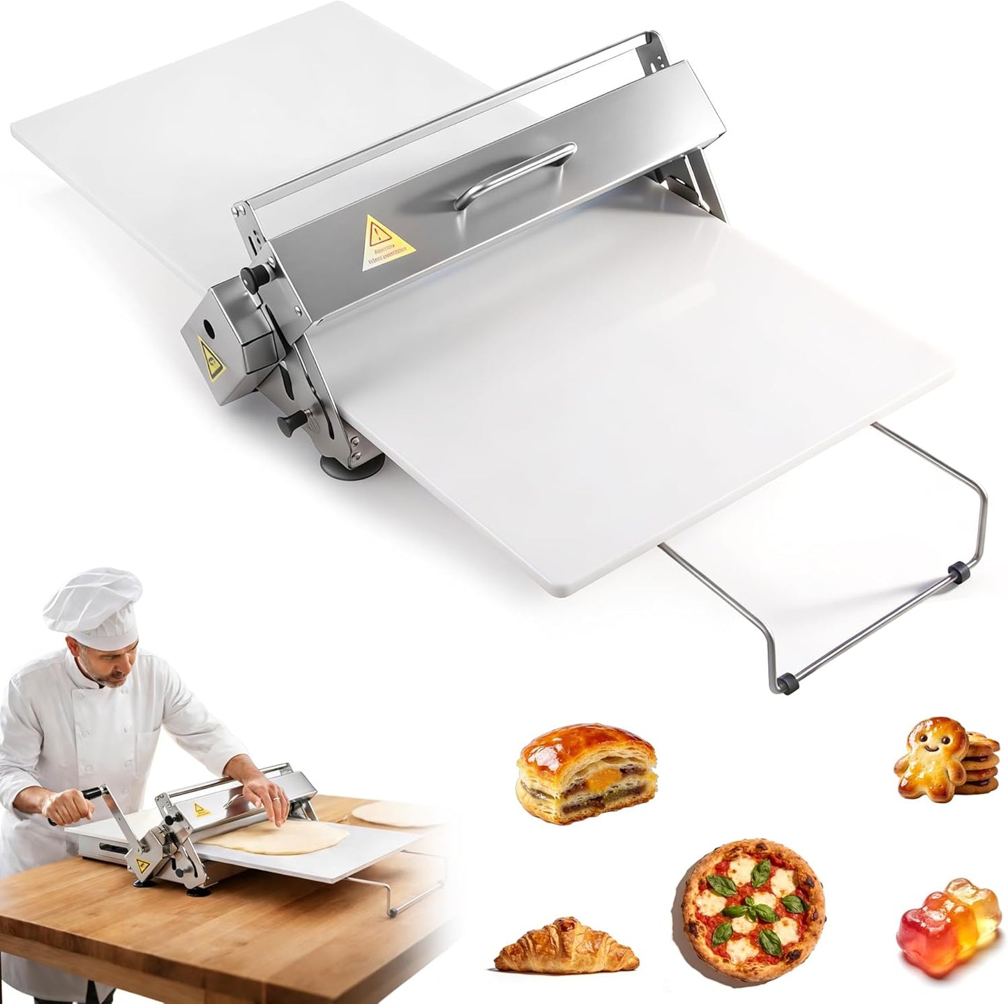 Hojaldera acero inox plegable para cocina