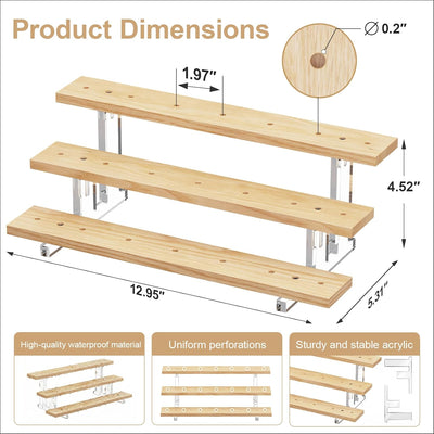 Soporte de madera para mesa de postre con 21 agujeros y soporte para piruletas