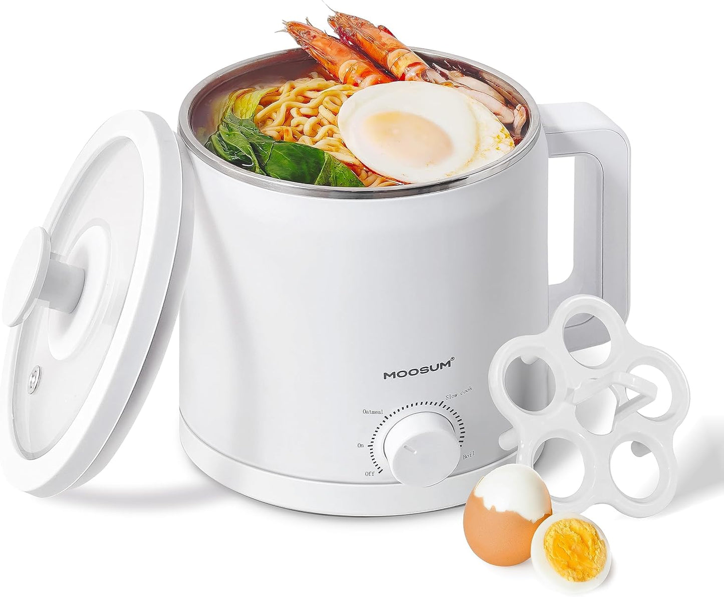 Mini olla eléctrica 1.5L acero inox con protección sobrecalentamiento