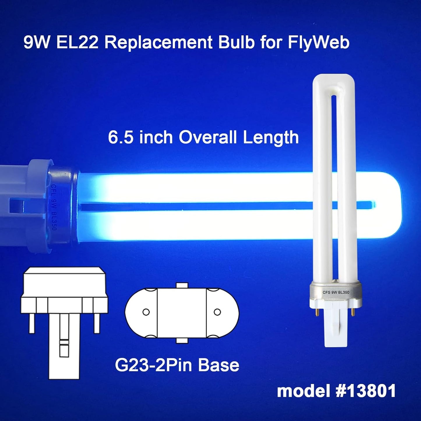 Bombilla clásica repuesto compatibles Spek Lighting 9W BL350