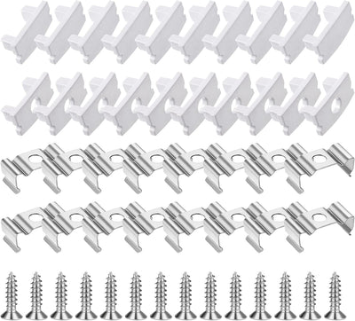 24 Clips Metal T8 Cubierta Difusora U Para Tubo LED