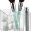 Organizador giratorio de maquillaje plástico transparente para cosméticos