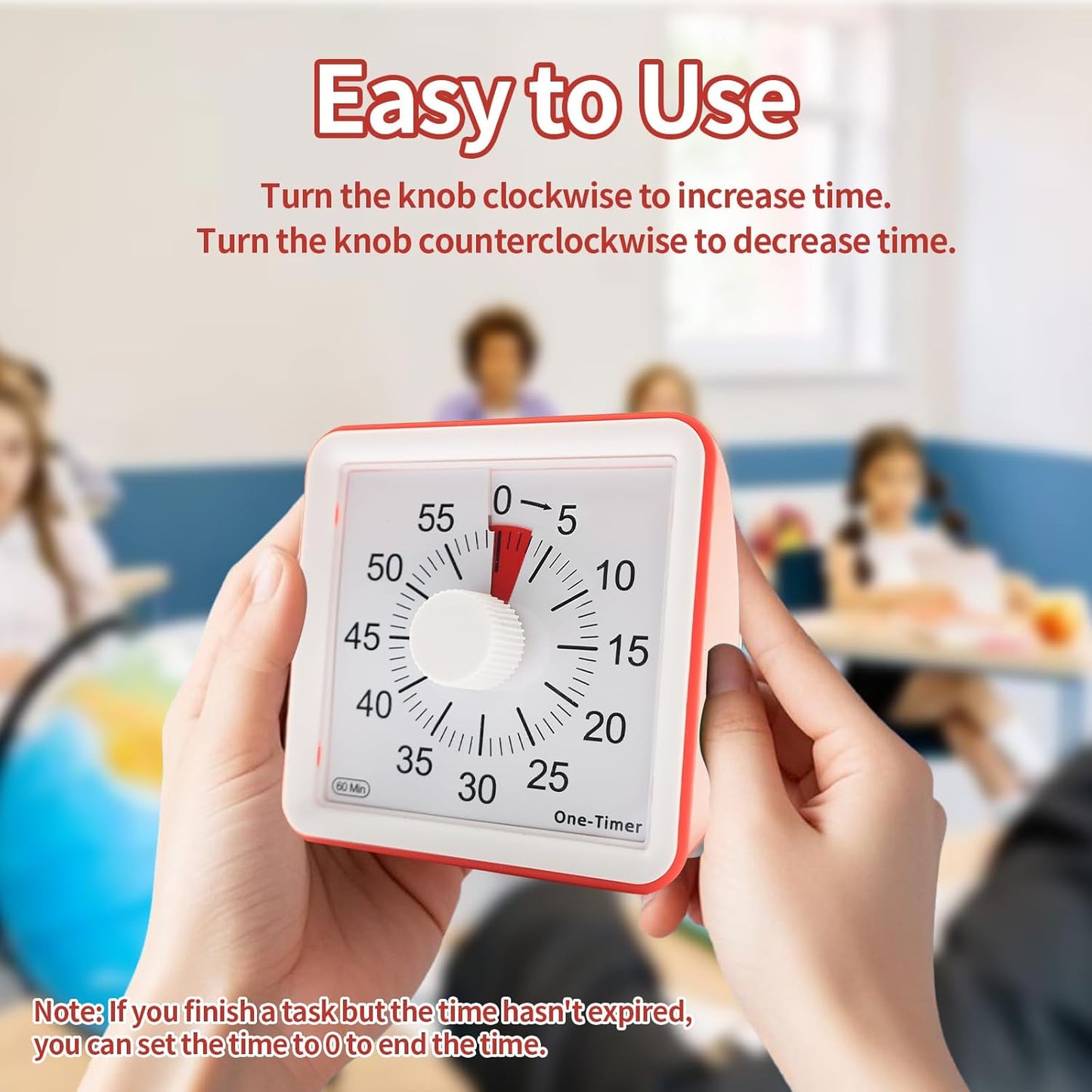 Temporizador visual de cuenta regresiva 60 min para niños y adultos