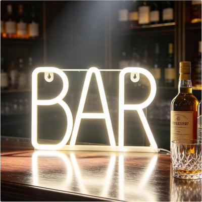 Letrero neón colgante con luces USB para bar cafetería