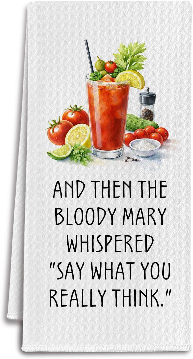 Toallas de cocina para cóctel Bloody Mary decorativas