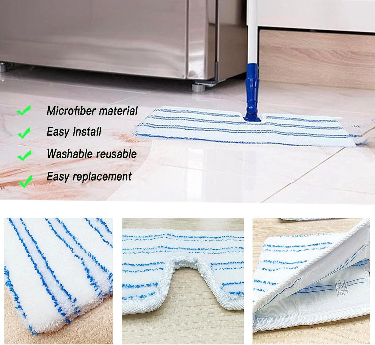 2 Pzas Cabezales Microfibra para Mopa O-Cedar Seco/Húmedo