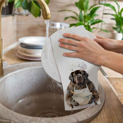 Toallas de cocina para mujer con perros de Newfoundland 16x24 pulgadas set de 2