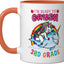 Taza Cerámica Unicornio Niña 3er Grado Naranja/Blanco