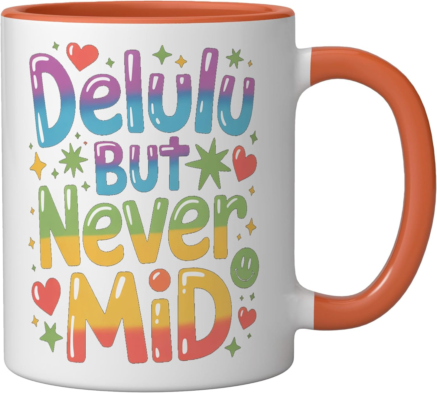 Taza Cerámica Gen Z Confiada Naranja/Blanco