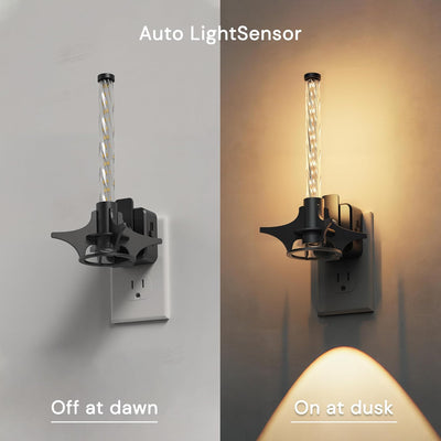 Luz Nocturna Enchufable Sensor Atardecer Amanecer Brillo Ajustable