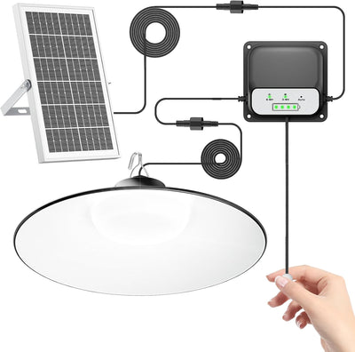 Luz solar colgante IP65 3 modos exterior gallinero garaje