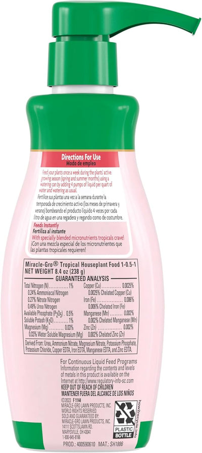 Fertilizante líquido para plantas tropicales 8oz