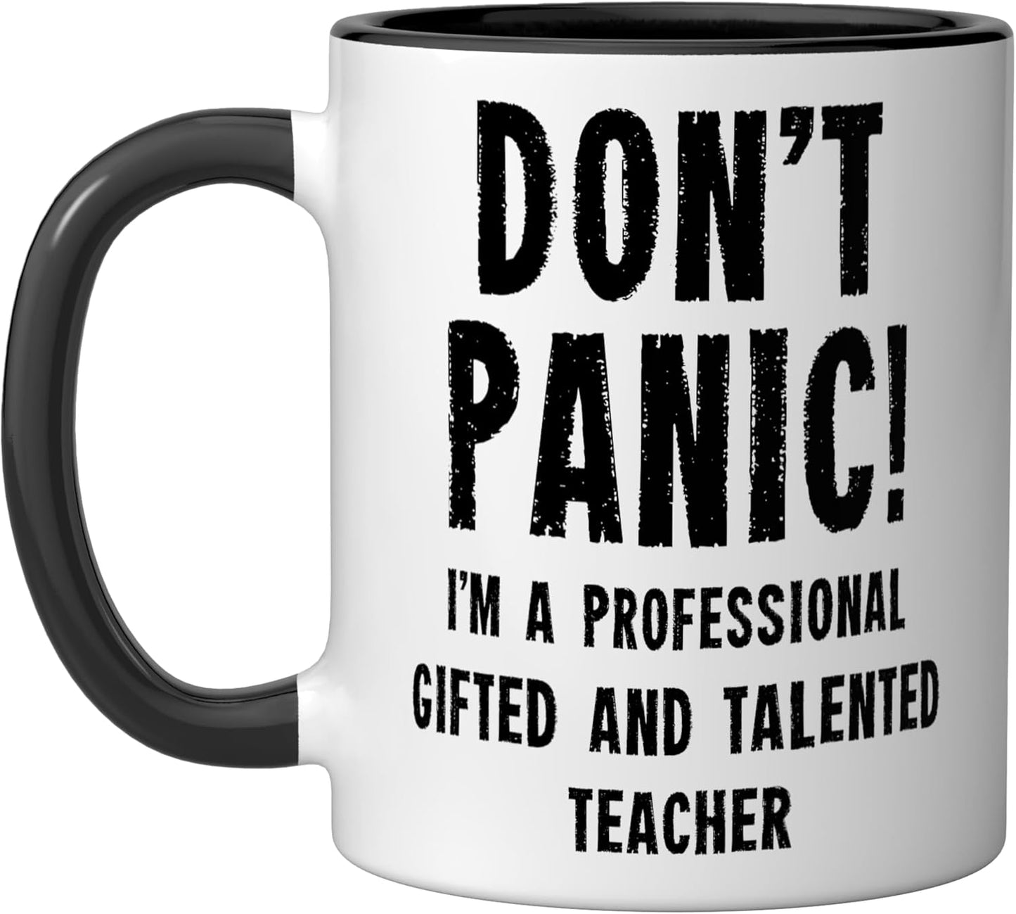 Taza Cerámica para Docente Regalo Negro/Blanco