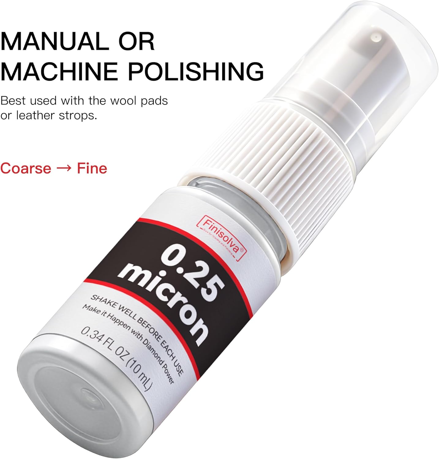 Emulsión diamante 0.25micrones para grapas cuero y paños pulido