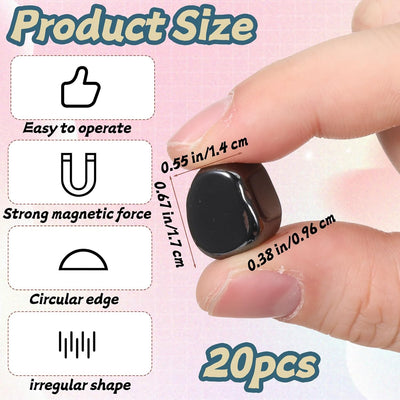 Imanes para nevera ElevateTech resistentes color negro para pizarra blanca oficina aula