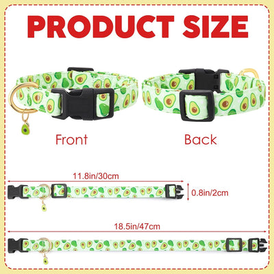 7 Collares Frutas Ajustables para Perros Medianos 12-18.9pulg