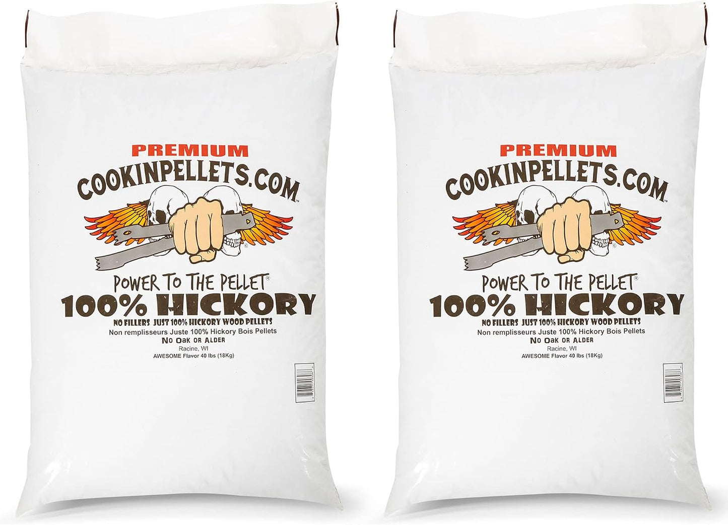 Gránulos madera nogal 40lb para ahumar carne verduras pack 2