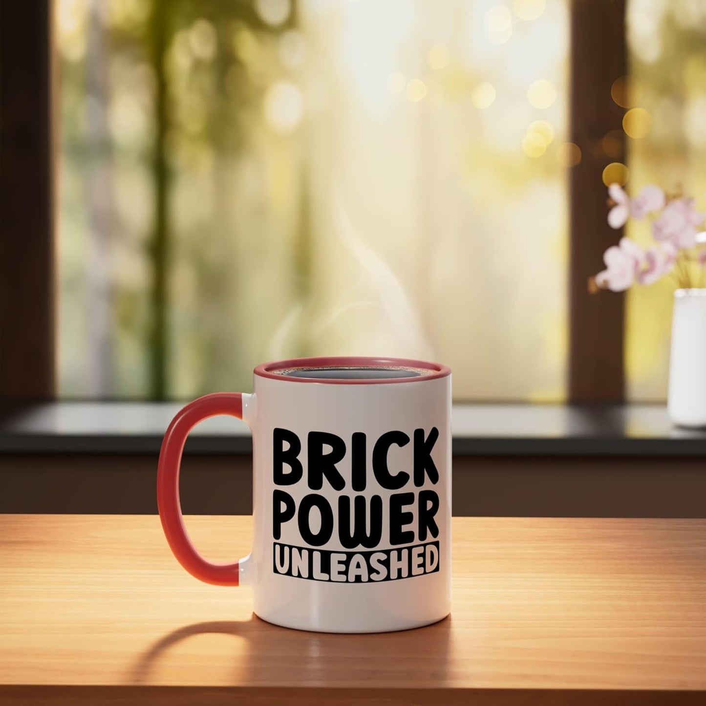 Taza Cerámica Juego de Bloques Roja/Blanca
