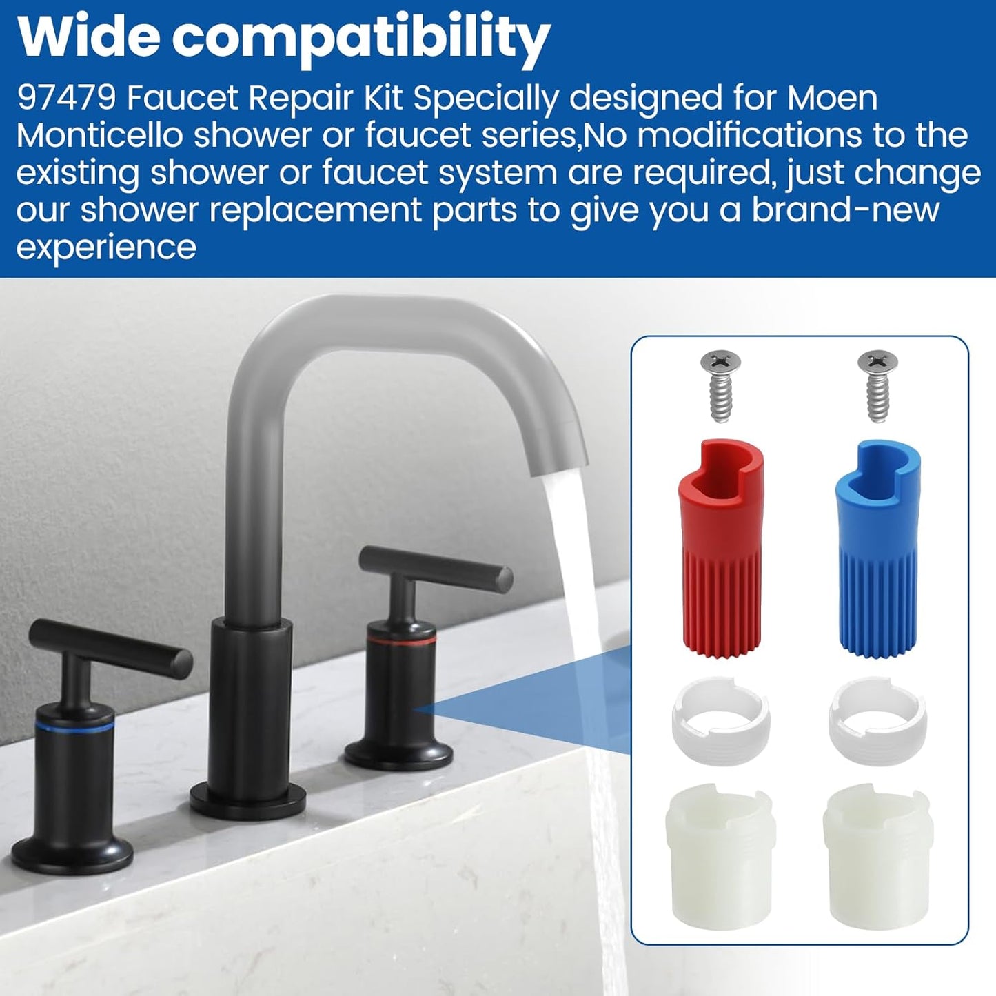 Kit extensión vástago Moen Monticello compat 1222 1224