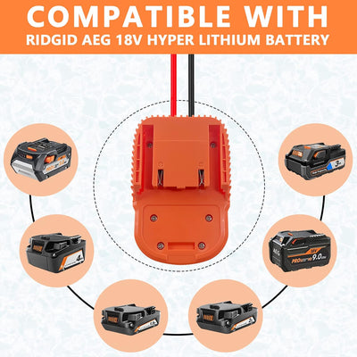Pack 2 Adaptadores Rueda Eléctrica Ridgid AEG 18V Con Fusibles