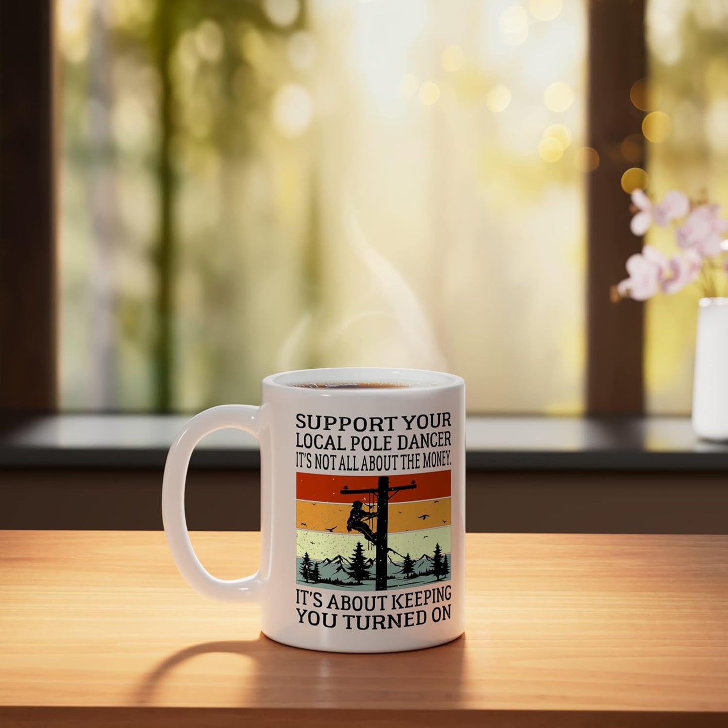 Taza cerámica para electricista de línea blanca