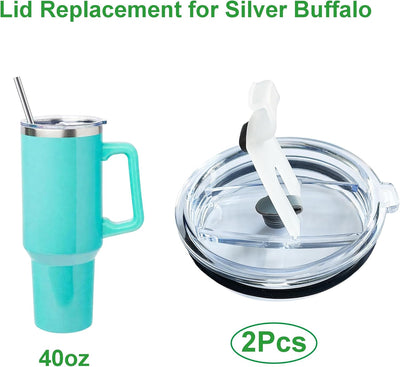 Tapa repuesto vaso 40oz comp Silver Buffalo pack 2