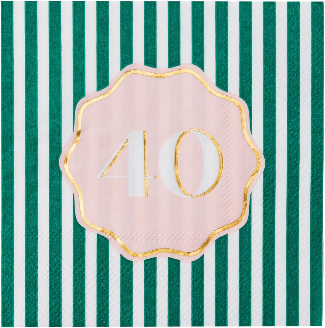 Servilletas de papel de cóctel para fiesta de 40 cumpleaños, rosa pétalo