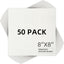 50 Tableros Respaldo 8x8 Blanca 4 Capas Sin Ácidos