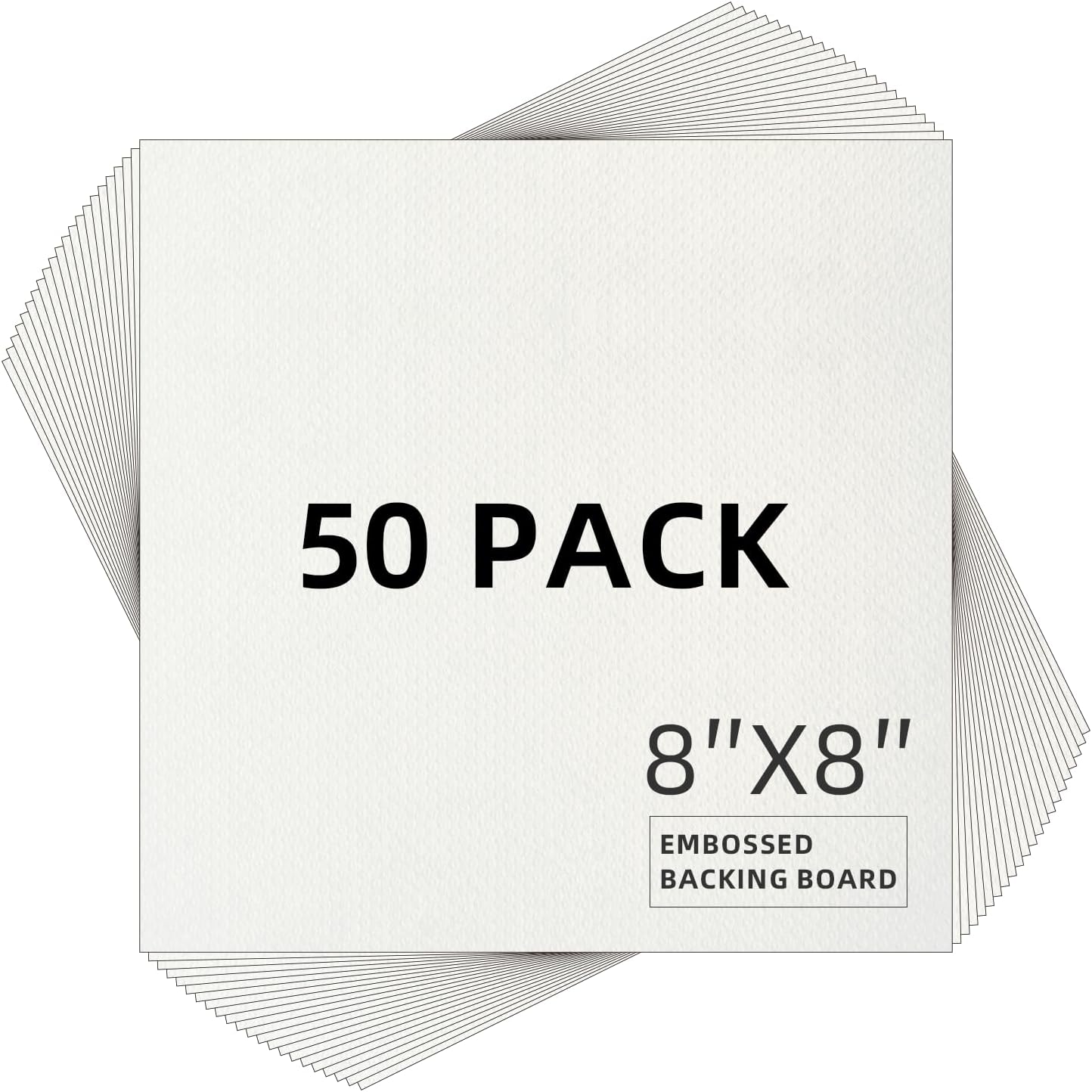 50 Tableros Respaldo 8x8 Blanca 4 Capas Sin Ácidos