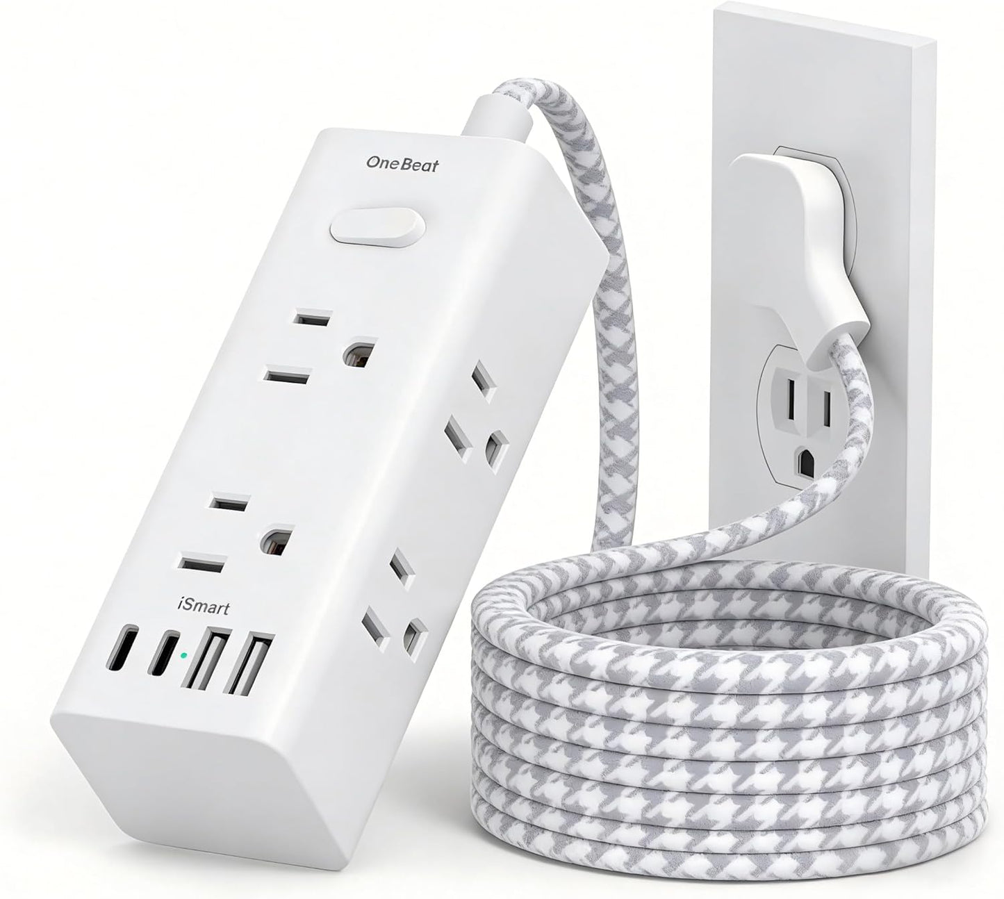 Cable extensión con protector sobretensiones 5ft 6 enchufes 4 USB