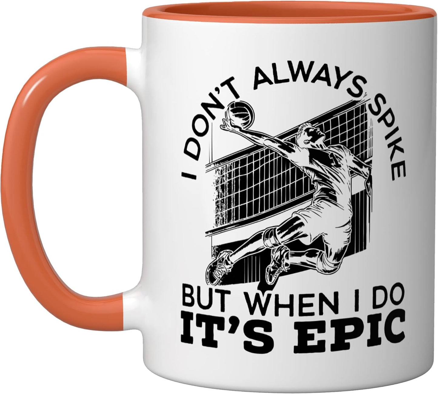 Taza Cerámica Juego de Voleibol Orange/White