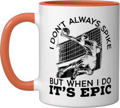 Taza Cerámica Juego de Voleibol Orange/White