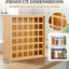 Organiz. especias bambú 36 rejillas soporte pared madera