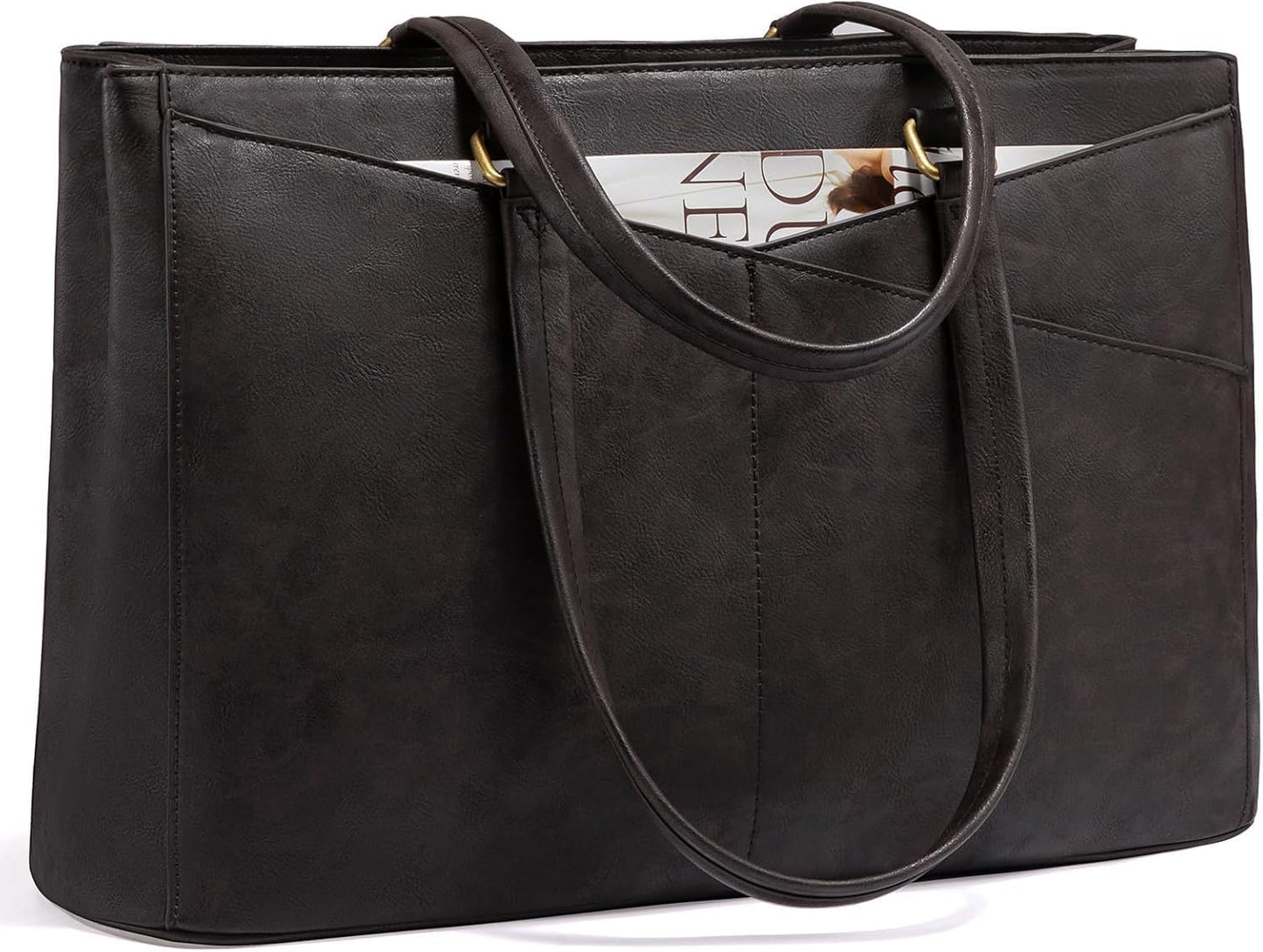 Bolsa cuero vintage para laptop 17.3pulg mujer trabajo