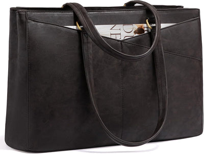 Bolsa cuero vintage para laptop 17.3pulg mujer trabajo