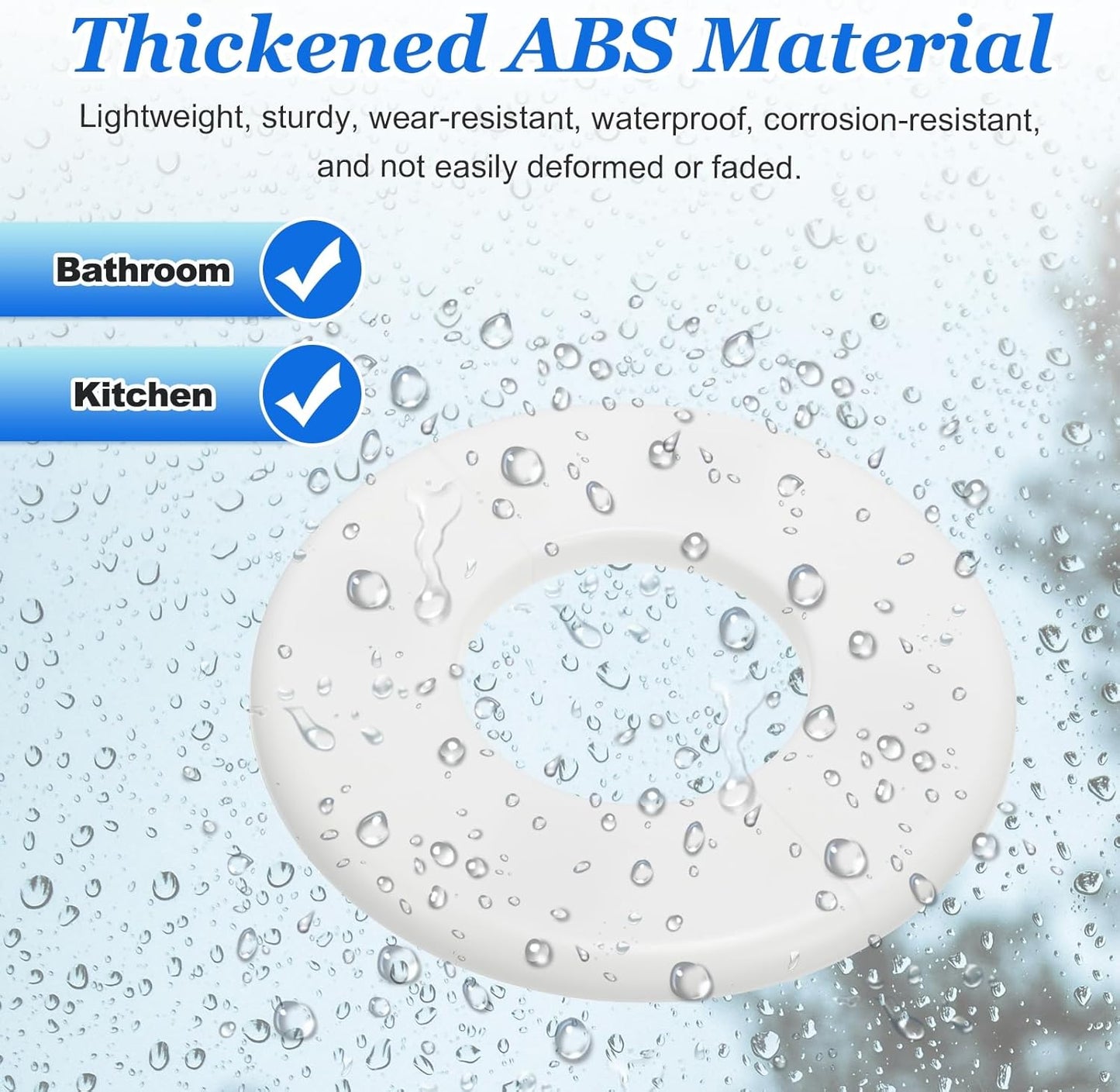 Brida dividida pared placa ABS para brazo ducha 2pulg
