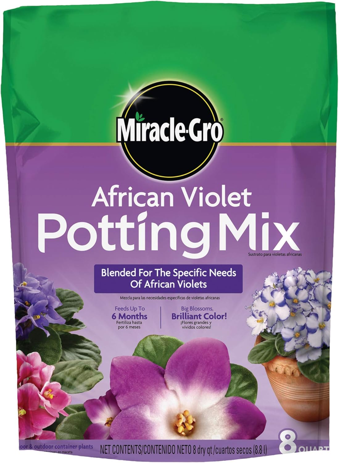 Mezcla para macetas violeta africana 8qt