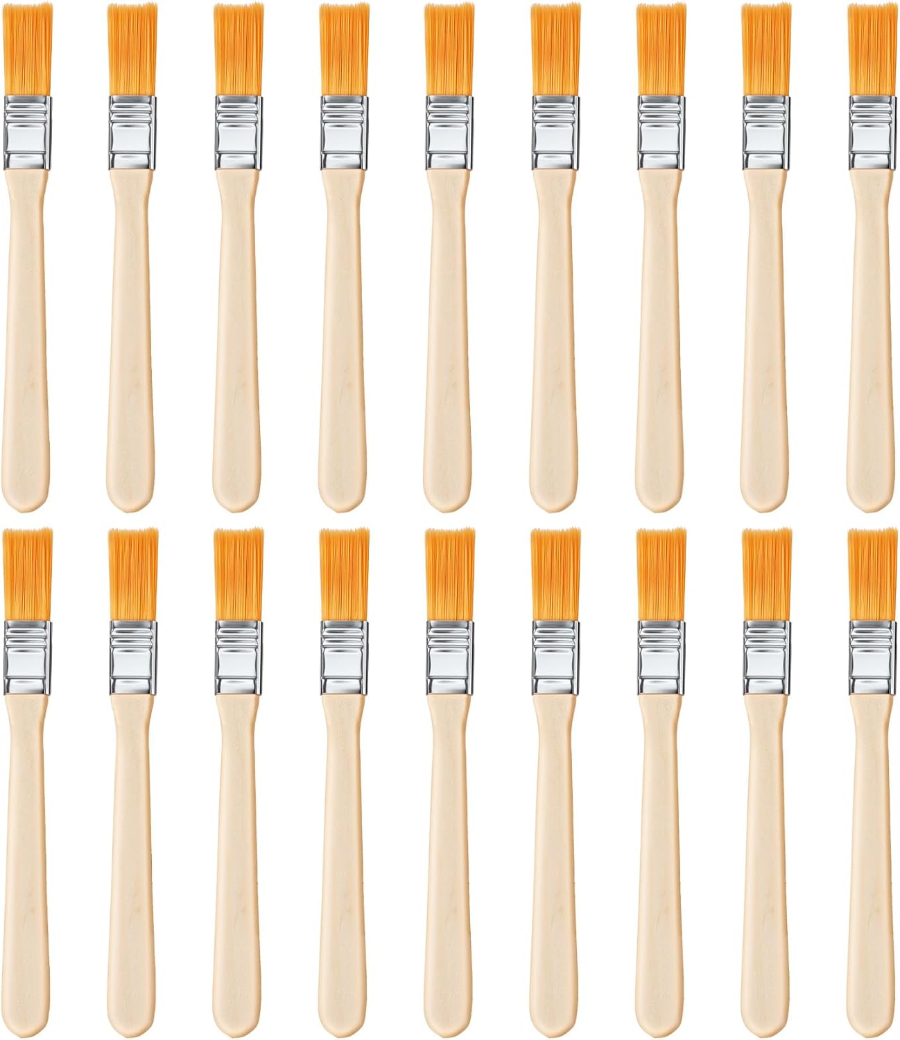 Set 18 Pinceles Pintura Pequeños Mango Madera Retoque