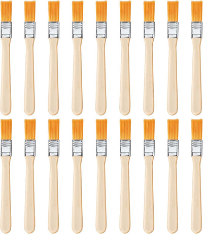 Set 18 Pinceles Pintura Pequeños Mango Madera Retoque