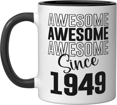 Taza de cerámica para cumpleaños negra/blanca simple